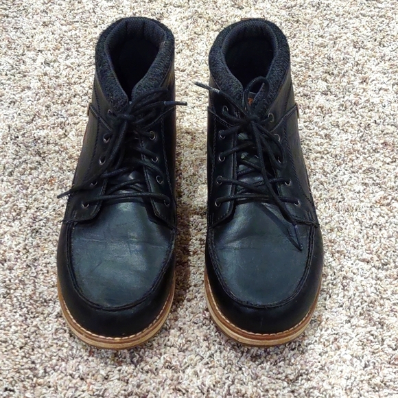 Boots dress casual, Max + Jake, Brayden, black with tan, size 7 - Picture 6 of 14